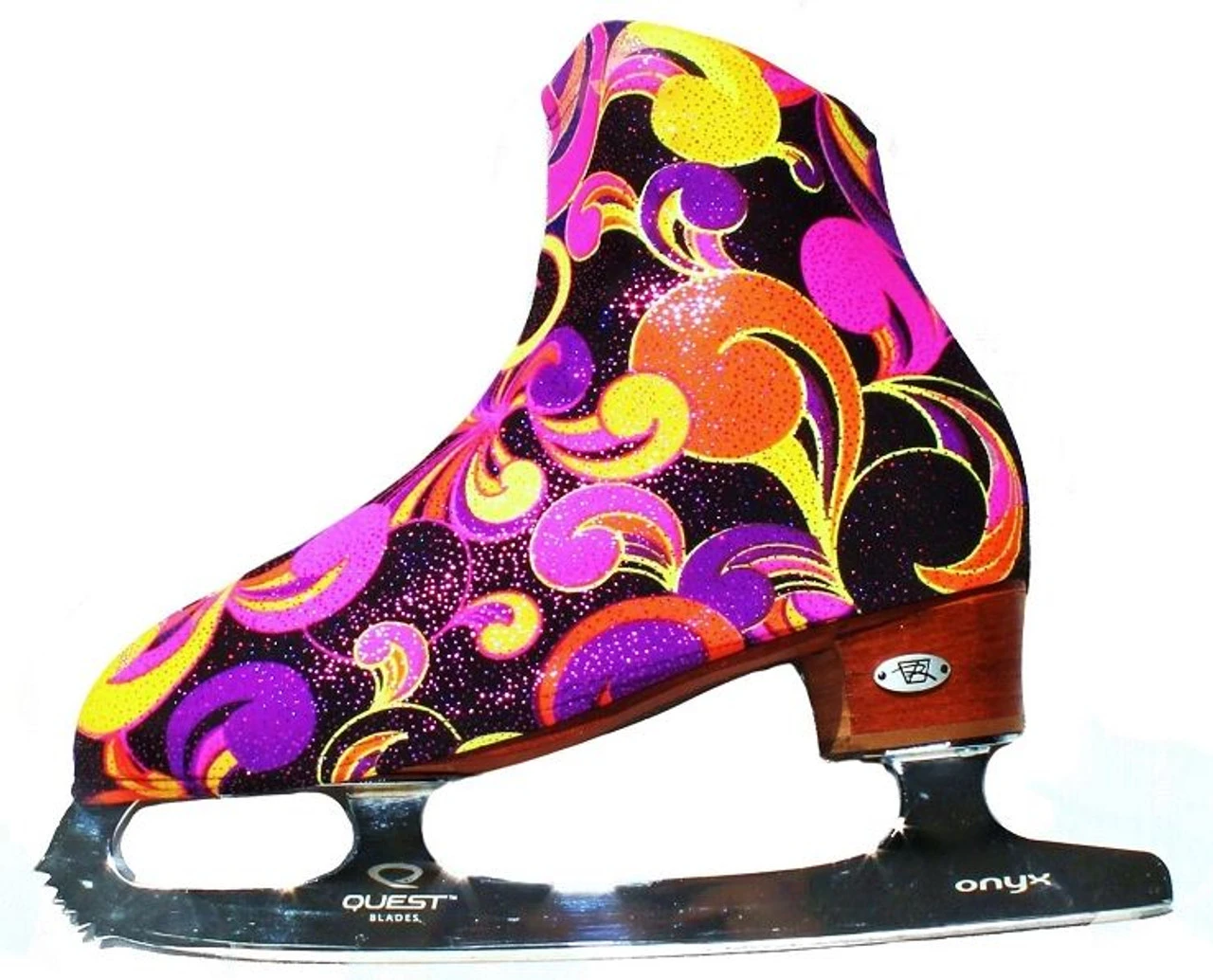 "Fantasy " Ice Skating Boot Covers (Pink/Orange) 3 "Fantasy " Ice Skating Boot Covers (Pink/Orange)