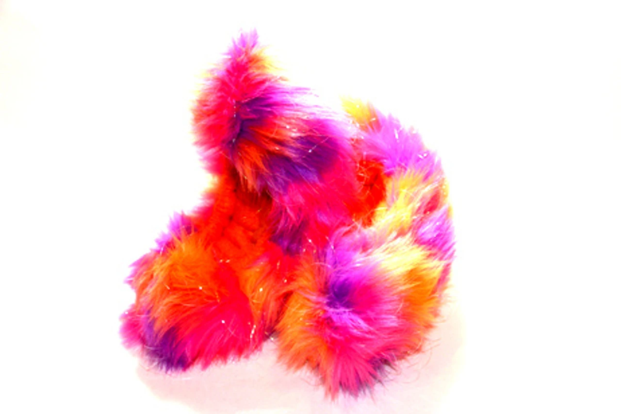 Figure Skating Furry Soakers - 01GCF - Glitter - Orange, Pink & Purple 3 Figure Skating Furry Soakers - 01GCF - Glitter - Orange, Pink & Purple