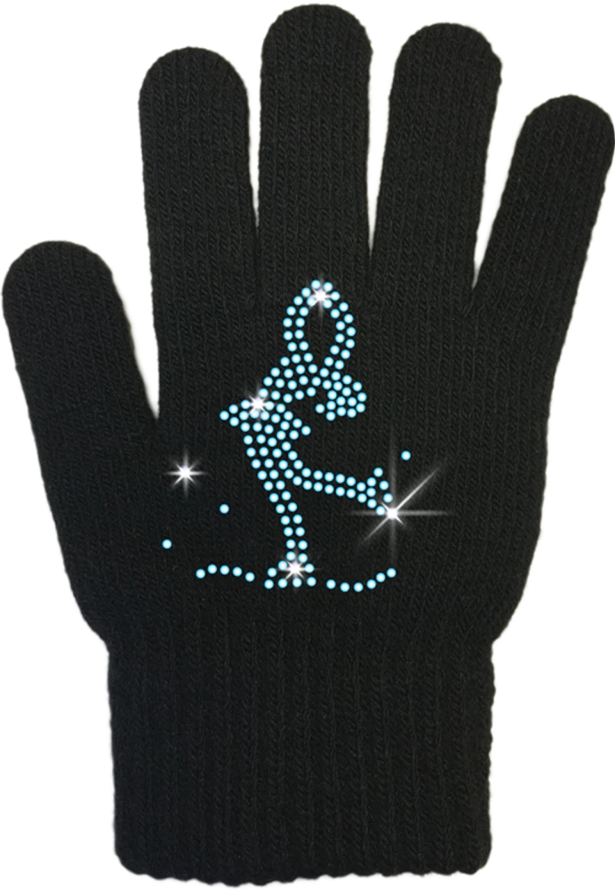 ChloeNoel Ice Skating Gloves - GV22 (Mini Lay-Back Skater Crystals) 4 ChloeNoel Ice Skating Gloves - GV22 (Mini Lay-Back Skater Crystals) - Image 2