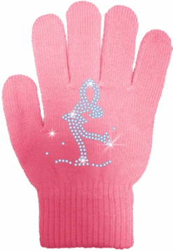ChloeNoel Ice Skating Gloves - GV22 (Mini Lay-Back Skater Crystals)
