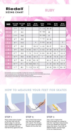 Riedell Ruby Ice Skates (Width D) 21 Riedell Ruby Ice Skates (Width D) -Skate Shop Ice RiedellSizingChart HowToMeasure Ruby 57889.1676631860