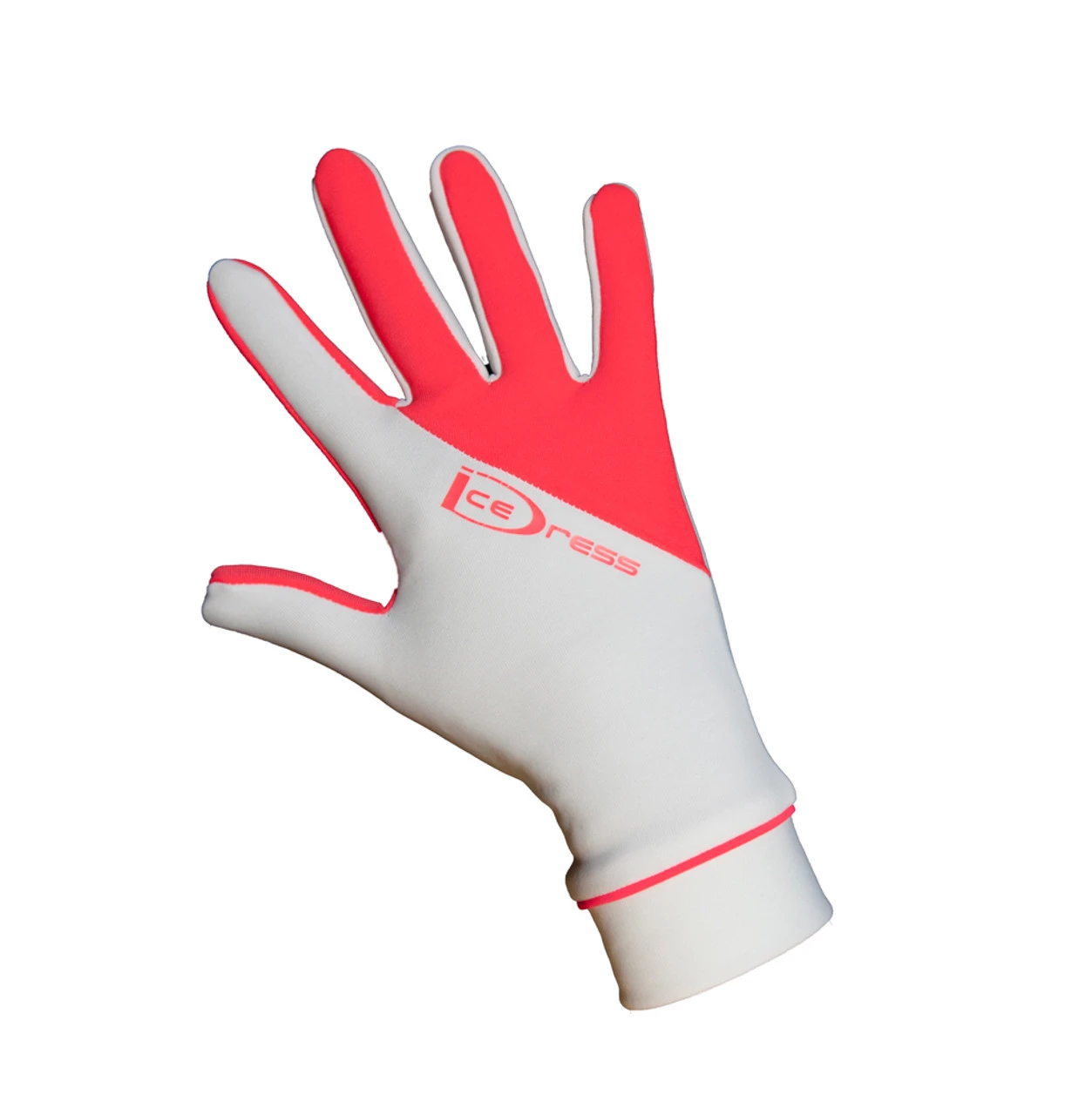 IceDress - Thermal Figure Skating Gloves "IceDress-Sport" (White And Coral) 3 IceDress - Thermal Figure Skating Gloves "IceDress-Sport" (White And Coral)