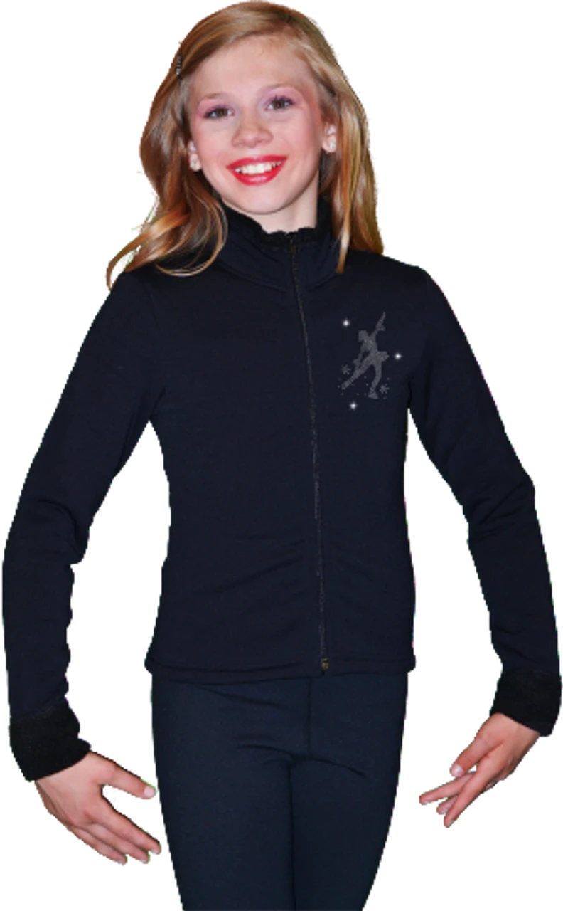 ChloeNoel Figure Skating Outfit - P11 Figure Skating Pants And J11 Solid Polar Fleece Fitted Figure Skating Jacket W/ Mini Skating Crystals Combination 4 ChloeNoel Figure Skating Outfit - P11 Figure Skating Pants And J11 Solid Polar Fleece Fitted Figure Skating Jacket W/ Mini Skating Crystals Combination - Image 2