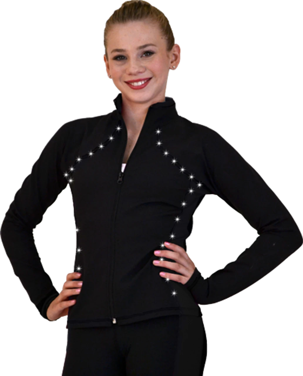 ChloeNoel JS08 Supplex Rider Style Figure Skating Jacket 4 ChloeNoel JS08 Supplex Rider Style Figure Skating Jacket - Image 2