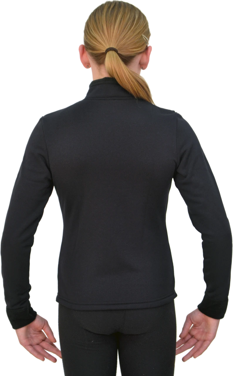 ChloeNoel JT811 Solid Fleece Fitted Elite Figure Skating Jacket W/ Thumb Holes 4 ChloeNoel JT811 Solid Fleece Fitted Elite Figure Skating Jacket W/ Thumb Holes - Image 2