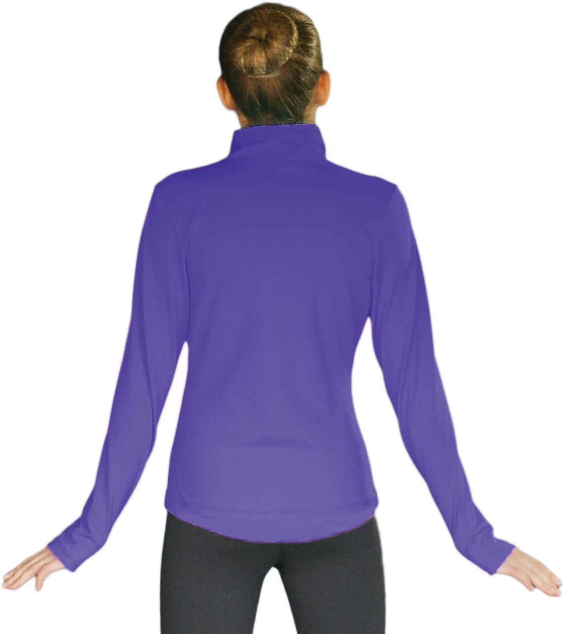 ChloeNoel JT811 Solid Fleece Fitted Elite Figure Skating Jacket W/ Thumb Holes 6 ChloeNoel JT811 Solid Fleece Fitted Elite Figure Skating Jacket W/ Thumb Holes - Image 4