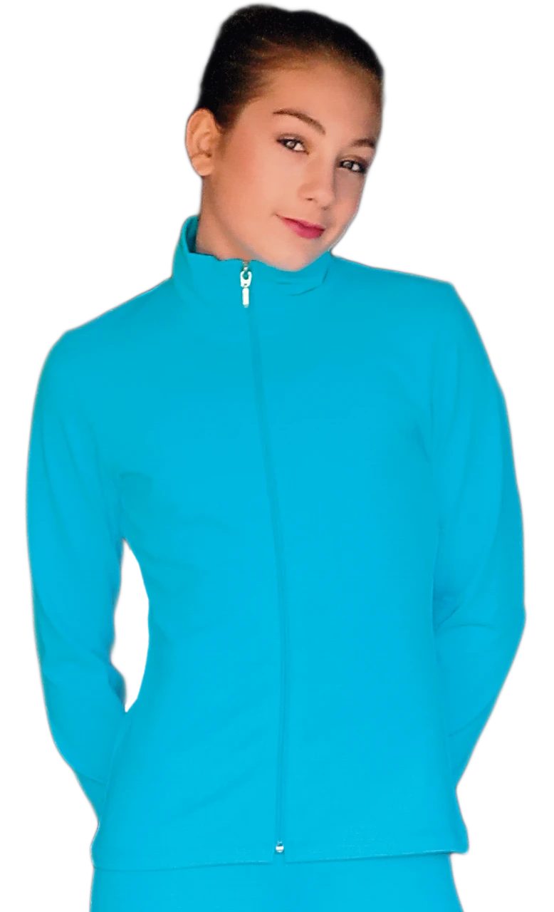 ChloeNoel JT811 Solid Fleece Fitted Elite Figure Skating Jacket W/ Thumb Holes 9 ChloeNoel JT811 Solid Fleece Fitted Elite Figure Skating Jacket W/ Thumb Holes - Image 7