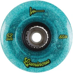 Luminous LED Quad Roller Skate Outdoor Wheels (Sold As Each's, Jade Glitter , 62mm/85A)