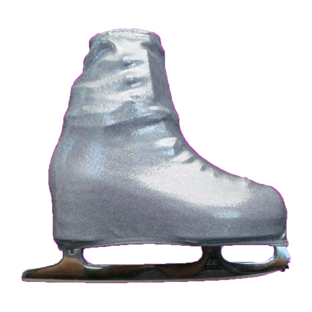 Metalic Figure Skating Boot Covers By Kami-So - Metallic Silver 3 Metalic Figure Skating Boot Covers By Kami-So - Metallic Silver