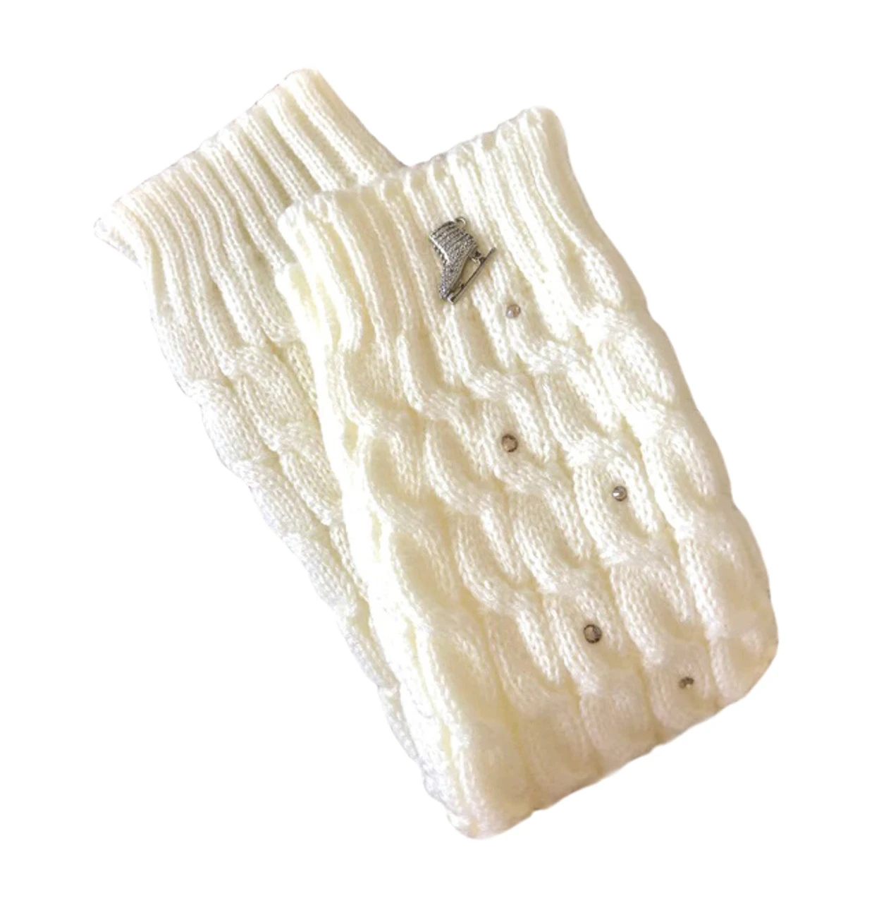 Ice Skating Leg Warmers By Brilliance & Melrose - Cream 3 Ice Skating Leg Warmers By Brilliance & Melrose - Cream