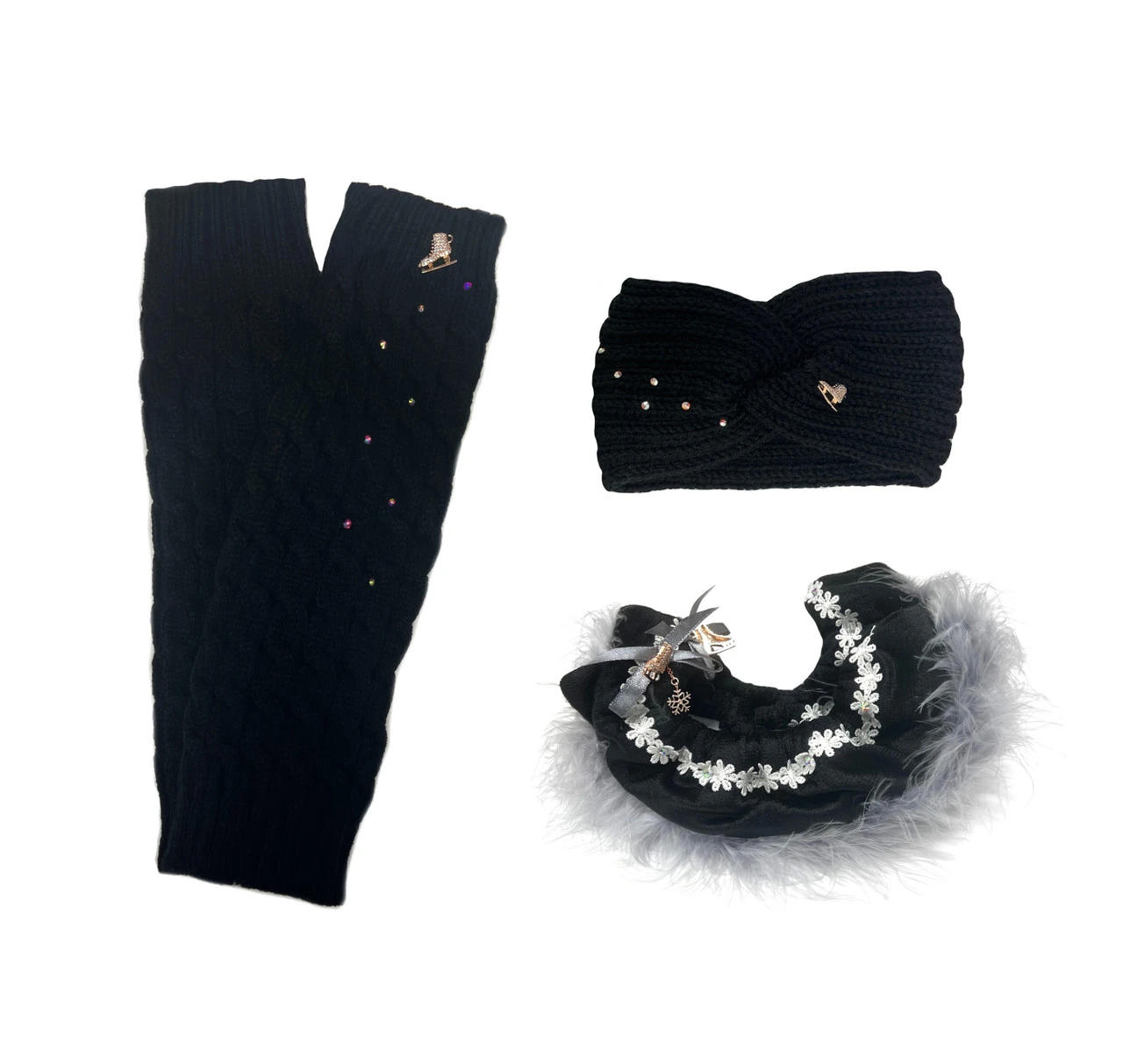 Melrose Ice Skating Warmers, Ice Skating Headband, The Sassy Ice Skating Soakers - Black (10% OFF) 3 Melrose Ice Skating Warmers, Ice Skating Headband, The Sassy Ice Skating Soakers - Black (10% OFF)