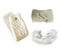 Melrose Ice Skating Warmers (Cream), Ice Skating Headband (Cream), The Sassy Ice Skating Soakers (White) (10% OFF)