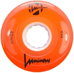 Luminous LED Quad Roller Skate Outdoor Wheels (Sold As Each's, Orange, 62mm/85A)