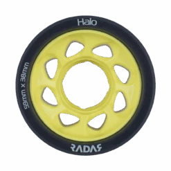 Riedell Skates Radar Halo 59mm Indoor Skate Wheels (Set Of 4) 19 Riedell Skates Radar Halo 59mm Indoor Skate Wheels (Set Of 4) -Skate Shop Radar Halo 91A Yellow Face Web XLarge 48188.1685759499