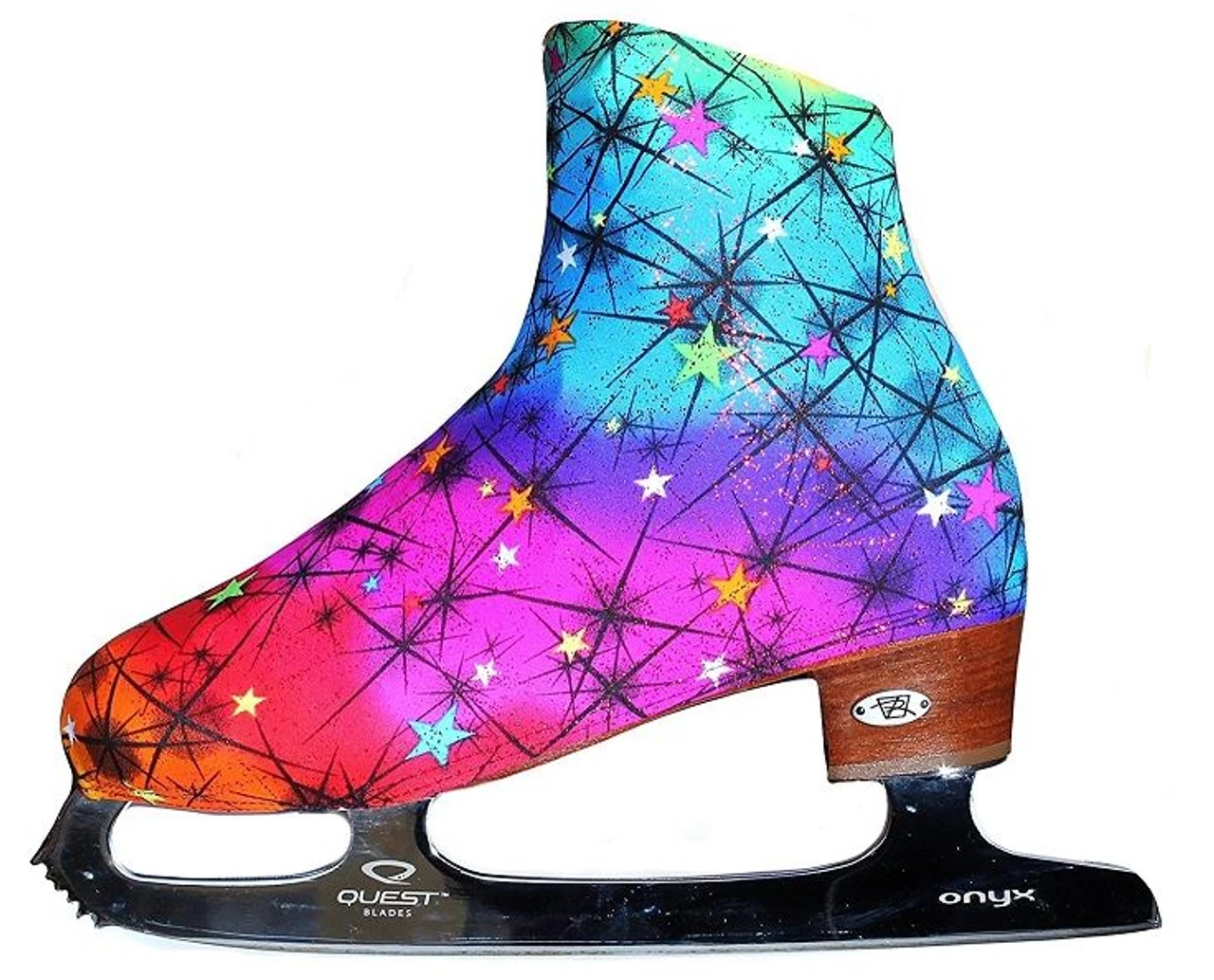 Rainbow Ice Skating Boot Covers 3 Rainbow Ice Skating Boot Covers