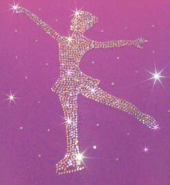 Purple "Peace & Stars" Ice Skating Dress With "Skating Girl" Applique 9 Purple "Peace & Stars" Ice Skating Dress With "Skating Girl" Applique -Skate Shop SD712design 16858.1540224500