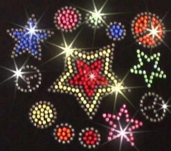 Black "Peace & Stars" Ice Skating Dress With "Peace & Stars" Rhinestone Applique -Skate Shop SD713design 14992.1540224500