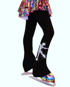 Polar Fleece Ice Skating Pants With "Skating Girl" Applique