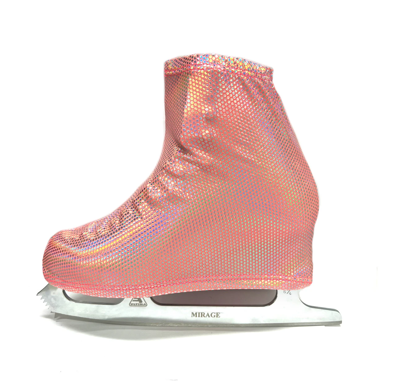 Metalic Figure Skating Boot Covers By Kami-So - Silver Flamingo 3 Metalic Figure Skating Boot Covers By Kami-So - Silver Flamingo