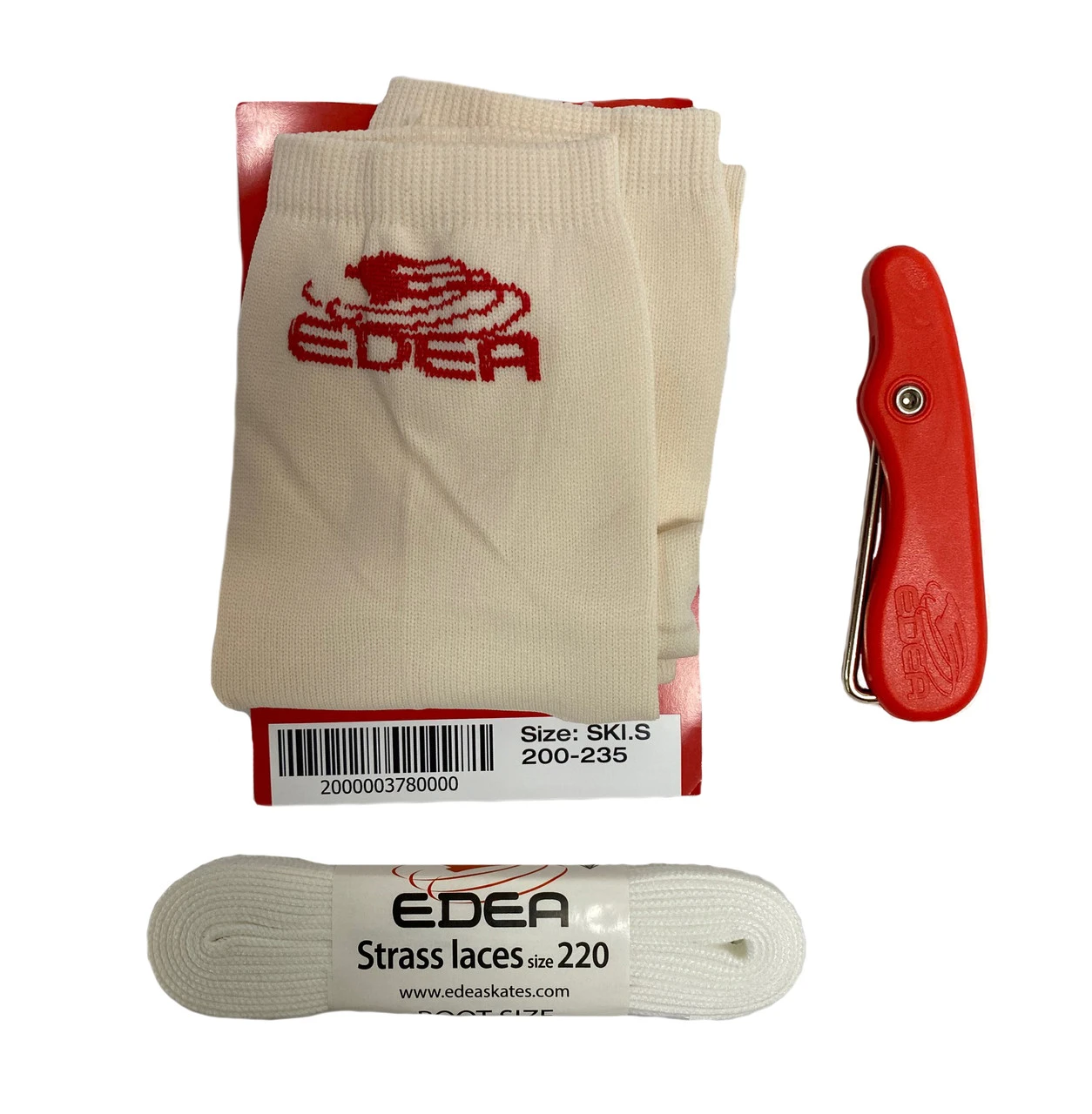 Edea Accessories Package - Lace Puller, Laces For Figure Skates (White), Skating Socks (White) 5 Edea Accessories Package - Lace Puller, Laces For Figure Skates (White), Skating Socks (White) - Image 3