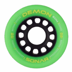 Riedell Skates Sonar Demon EDM 62mm Indoor Skate Wheels 14 Riedell Skates Sonar Demon EDM 62mm Indoor Skate Wheels -Skate Shop Sonar Demon EDM Green Face Web XLarge 90233.1672952335