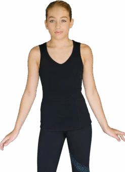 ChloeNoel T04 V-Neck Princess Seam Sleeveless Top