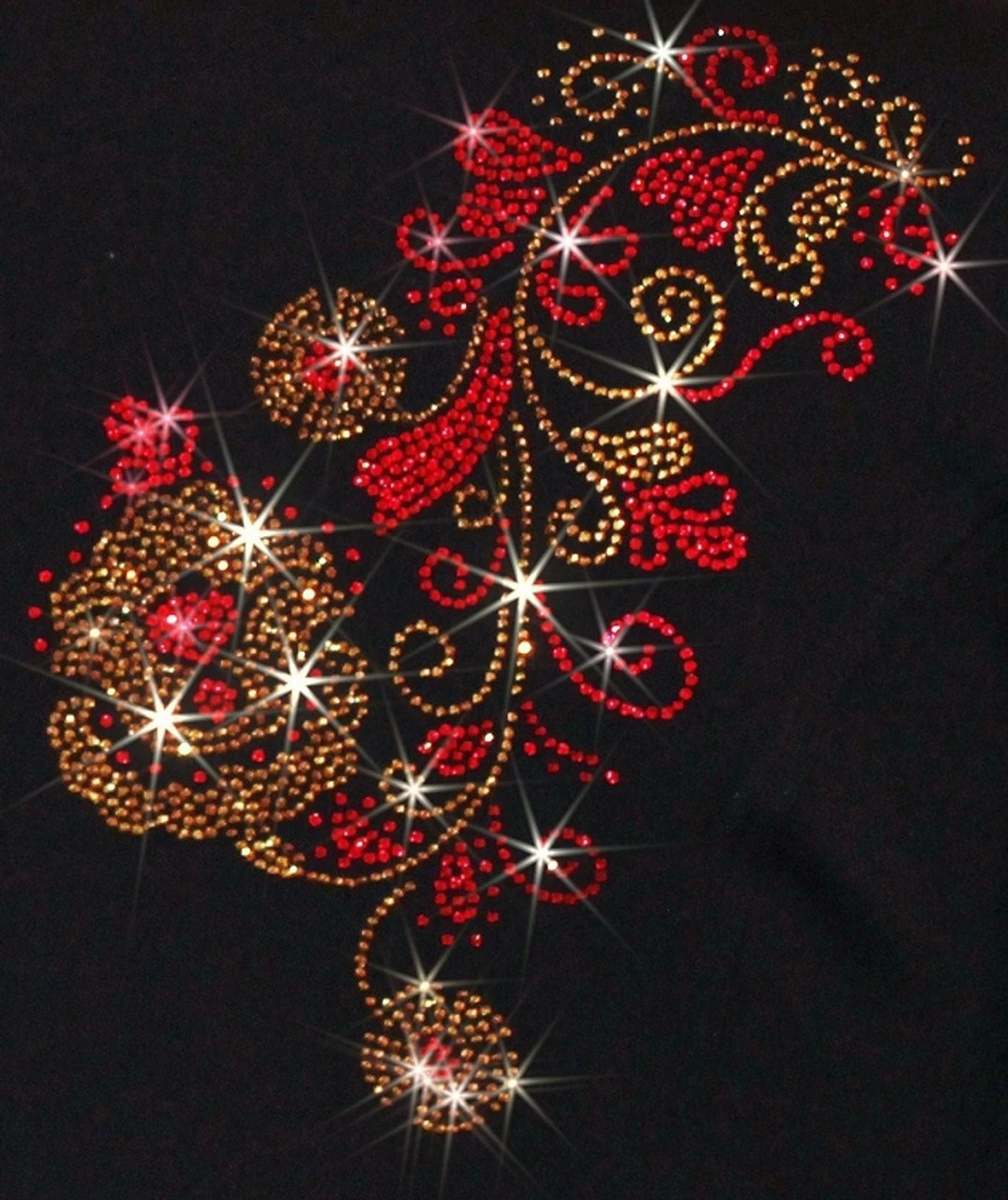 Venetta "Floral" Skating Jacket Gold/Siam 6 Venetta "Floral" Skating Jacket Gold/Siam - Image 4