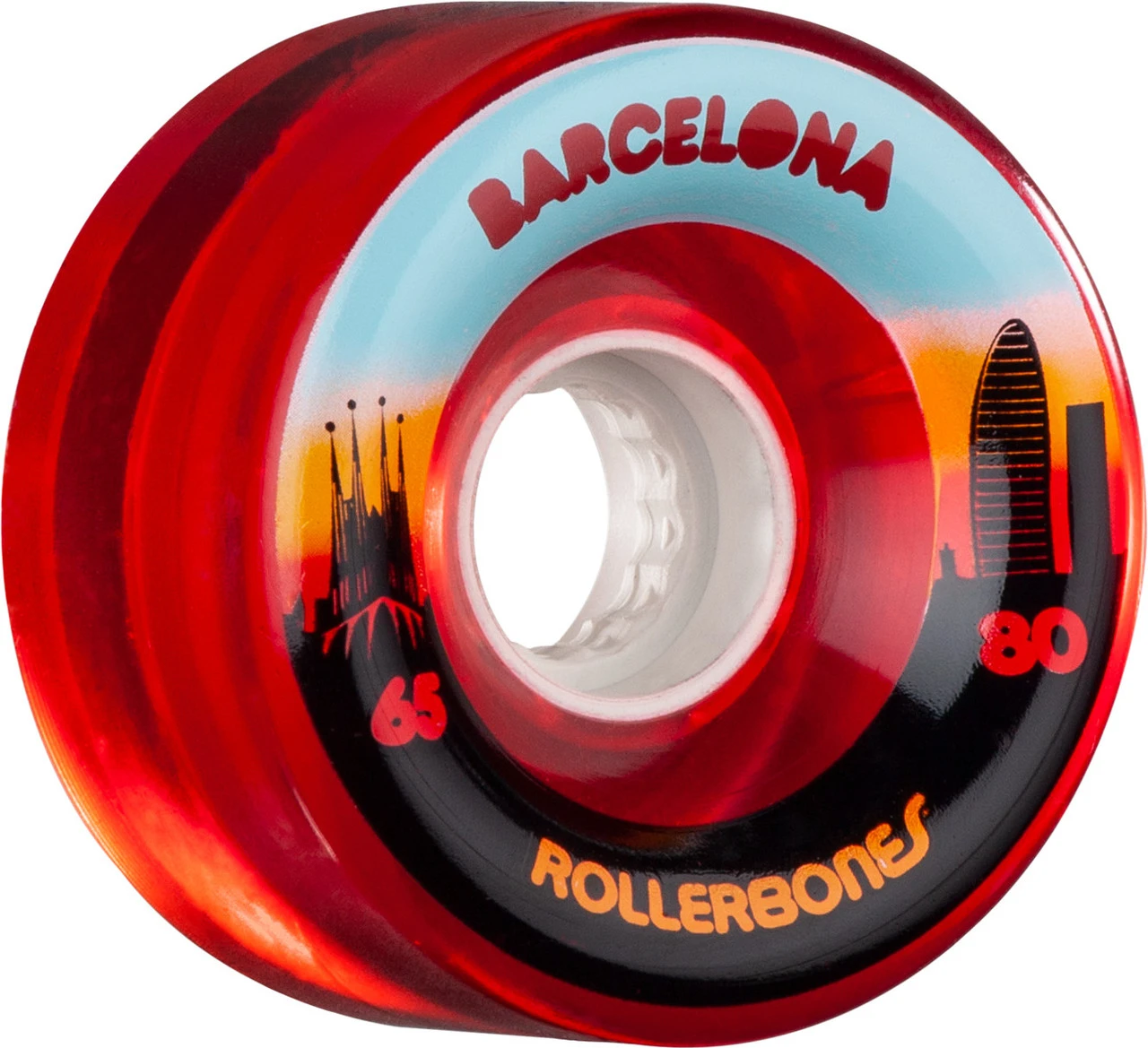 Rollerbones Outdoor Roller Skate Wheels - Barcelona (65mm, 80a, Set Of 8) 3 Rollerbones Outdoor Roller Skate Wheels - Barcelona (65mm, 80a, Set Of 8)