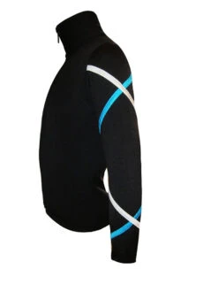 Criss Cross Fleece Ice Skating Jacket Silver/Turquoise XJ411 -Skate Shop XJ211lside 68840.1540224501