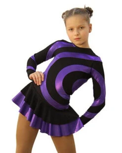 IceDress Figure Skating Dress - Thermal - Serpentine (Black With Purple Lycra) -Skate Shop a6abe5929296 53073 57457 88716.1582488062