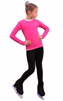 IceDress - Figure Skating Longsleeve (Pink With White)