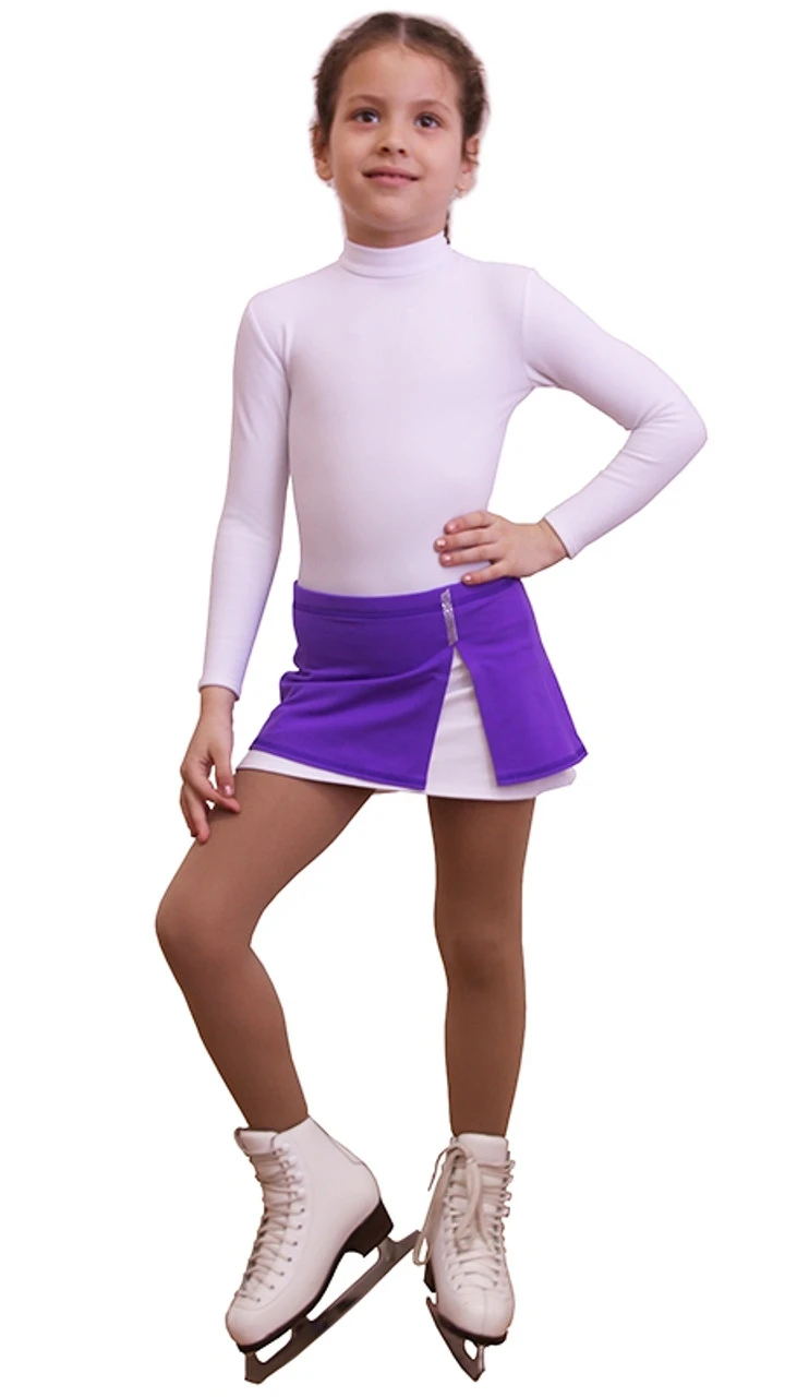 IceDress - Figure Skating Skirts - Rogue (Purple And White) 3 IceDress - Figure Skating Skirts - Rogue (Purple And White)