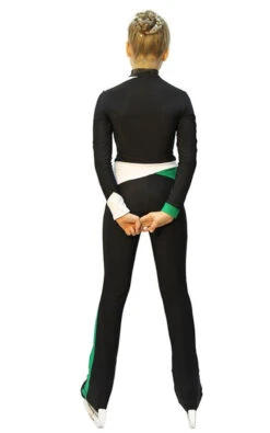 IceDress - Figure Skating Training Overalls - Skating (Black, Green And White) -Skate Shop b0e838a2f6c4 92248 84375.1582460640