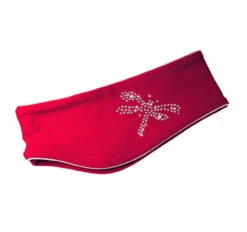 IceDress - Thermal Figure Skating Headband "Shine" With Rhinestones (Red )
