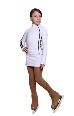 IceDress Figure Skating Outfit With Skirt - Thermal - Olympus (White With Black Lamps) -Skate Shop b48db8736213 90979.1600954827