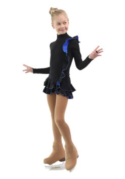 IceDress Figure Skating Dress - Thermal - Flamenco (Black With Cornflower) -Skate Shop b5554f8b8ebb 75498 56952 64886.1582513156