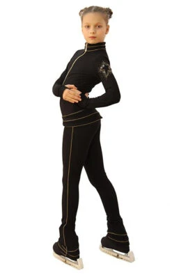 IceDress Figure Skating Outfit - Thermal - Gold Star (Black And Gold) -Skate Shop b5f34f9d911b 79650 07740 03771.1582431083