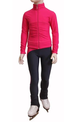 IceDress Figure Skating Thermal Jacket - Drape-2 (Raspberry)