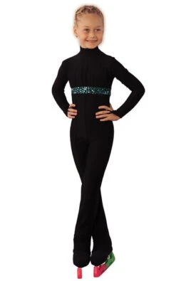 IceDress - Figure Skating Training Overalls -Style (Black)