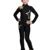 IceDress Figure Skating Pants - Thermal - Star Sky (Black With Gold)