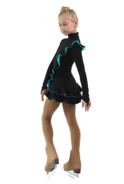 IceDress Figure Skating Dress - Thermal - Flamenco (Black With Turquoise) -Skate Shop c73147f3a278 07874 61520.1582454572