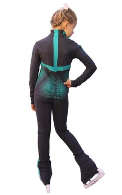 IceDress Figure Skating Outfit - Thermal - Jump (Dark-Grey With Mint Stripes) -Skate Shop c7f9e90b1e34 07598 22475 39044 76256 84987 19918.1582448182