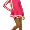 IceDress Figure Skating Dress - Thermal - Star (Fuchsia And White)