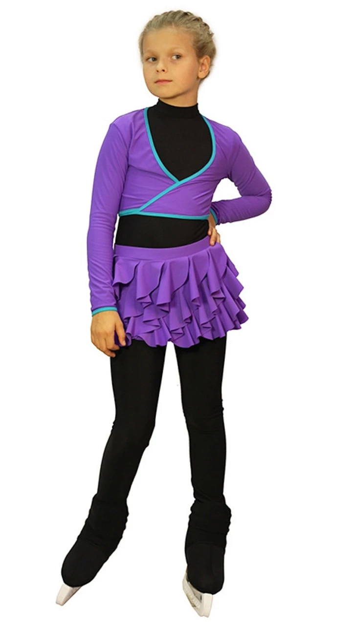 IceDress Figure Skating Outfit - Thermal - Butterfly (Purple) 3 IceDress Figure Skating Outfit - Thermal - Butterfly (Purple)