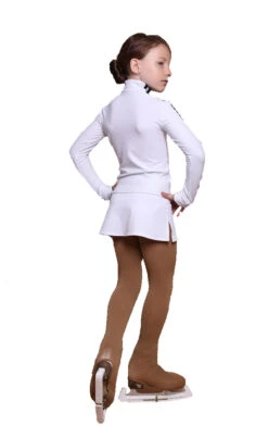 IceDress Figure Skating Outfit With Skirt - Thermal - Olympus (White With Black Lamps) -Skate Shop d45060c0298c 83604.1600954827
