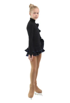 IceDress Figure Skating Dress - Thermal - Flamenco (Black With Cornflower) -Skate Shop e080bae206ed 45705 23307.1582482070