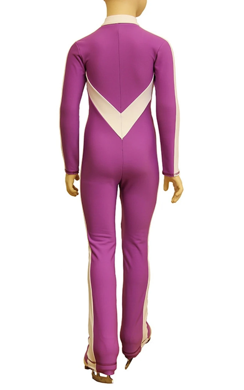 IceDress - Figure Skating Training Overalls -Sweetheart (Purple And White) 5 IceDress - Figure Skating Training Overalls -Sweetheart (Purple And White) - Image 3