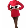 IceDress Figure Skating Dress-Thermal - Jackson (Raspberry With White Belt)