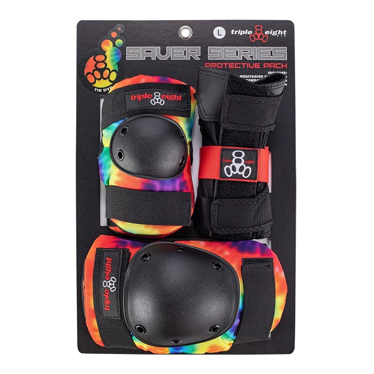 Triple Eight Saver Series Rollerskating Pad Set - Tie Dye 4 Triple Eight Saver Series Rollerskating Pad Set - Tie Dye - Image 2