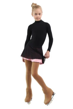 IceDress - Figure Skating Skirts - Harmony (Black With Light Pink ) -Skate Shop e9925d8da5c6 59396 24156.1582498722